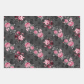 Rosa Viktorianisch gotischer Glam-Schädel und Dama Geschenkpapier Set (Vorderseite 2)