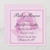 Rosa Viktorianische Engel Baby Dusche Einladung (Vorne/Hinten)