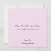 Rosa Viktorianische Engel Baby Dusche Einladung (Rückseite)