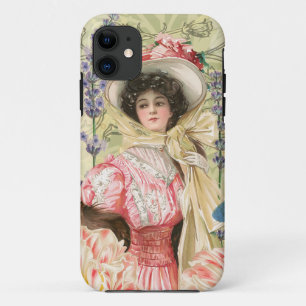 Rosa viktorianische Frau im Regency-Stil Case-Mate iPhone Hülle