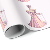 Rosa Viktorianische Mode Geschenkpapier (Rolleneckpunkt)