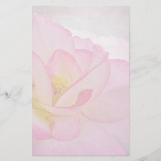 Rosa Viktorianische Rose Briefpapier (Vorderseite)