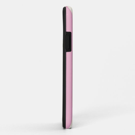 Rosa, Viktorianische Streifen, gekrönte Monogrammd Case-Mate iPhone Hülle (Hinten/Rechts)