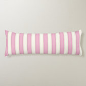 Rosa Viktorianische Streifen Hütte Stil Seitenschläferkissen (Vorderseite)