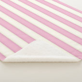 Rosa Viktorianische Streifen Hütte Stil Sherpadecke (3/4)