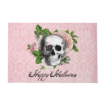 Rosa viktorianischer gotischer Totenkopf Halloween