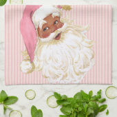 Rosa viktorianischer Weihnachtsmann farbiger Herku Geschirrtuch (Gefaltet)