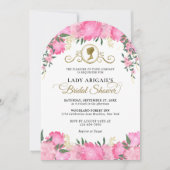 Rosa Viktorianisches Brautparty Arch Einladung (Vorderseite)
