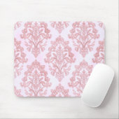 Rosa viktorianisches Damast-Wasserfarbenmuster Mousepad (Mit Mouse)
