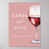 Rosa Vino vor dem Vows Karten und Geschenke Brautp Poster (Vorne)