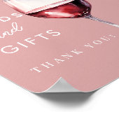 Rosa Vino vor dem Vows Karten und Geschenke Brautp Poster (Ecke)