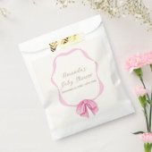 Rosa Vintag Bow Frame Girl Babydusche Geschenktütchen (Versiegelt)