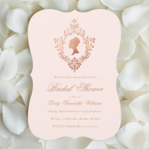 Rosa Vintag Elegante Rose Gold Wappen Brautparty