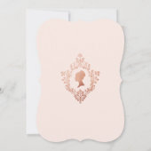 Rosa Vintag Elegante Rose Gold Wappen Brautparty Einladung (Rückseite)