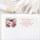 Rosa Vintag Elegante Rücksendeadresse (Insitu)