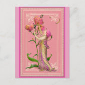 Rosa Vintag Garden Faiale Bläserei Postkarte (Vorderseite)