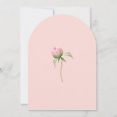 Rosa Vintag Garden Rose Brautparty Einladung (Rückseite)