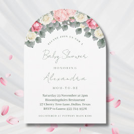 Rosa Vintag Gartenanlage Rose Kinderdusche Einladung