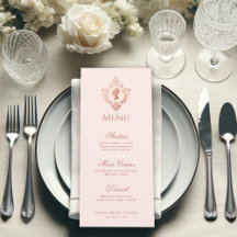 Rosa Vintag Regency Rose Gold Wappen Brautparty