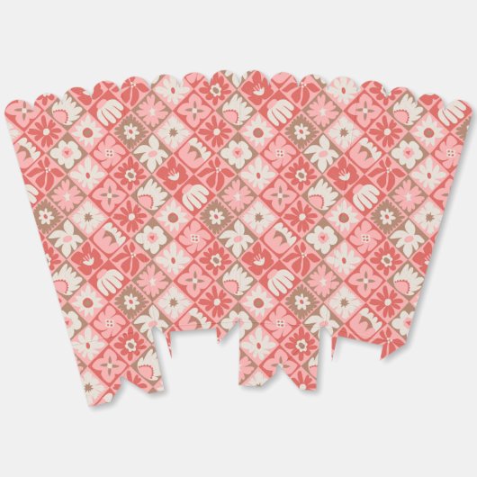 Rosa Vintag Retro Blumenstrauß Geschenkschachtel (Ungeklappt)