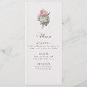 Rosa, Vintag, Rose Themenhochzeit Menükarte (Vorderseite)