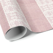rosa, Vintag, Spitze, Leinwand, Grunge, Geschenkpapier (Rolleneckpunkt)