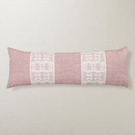 rosa, Vintag, Spitzen, Einbruch, Grunge, viktorian Seitenschläferkissen