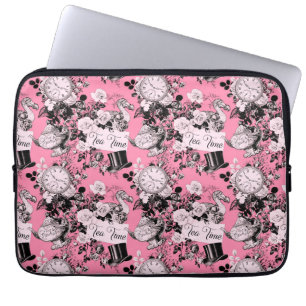 Rosa Vintage-Alice-Teatime Laptopschutzhülle