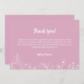 Rosa Vintage Babydusche Dankeskarte (Vorne/Hinten)