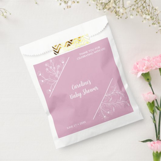 Rosa Vintage Babydusche Geschenktütchen (Versiegelt)