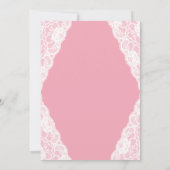 Rosa Vintage Babydusche lädt ein Einladung (Rückseite)