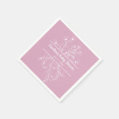 Rosa Vintage Babydusche Serviette (Ecke)