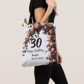 Rosa Vintage-Blume moderner 30. Geburtstag Tasche (Von Nahem)