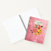 Rosa Vintage Blume Notizblock (Innenseite)