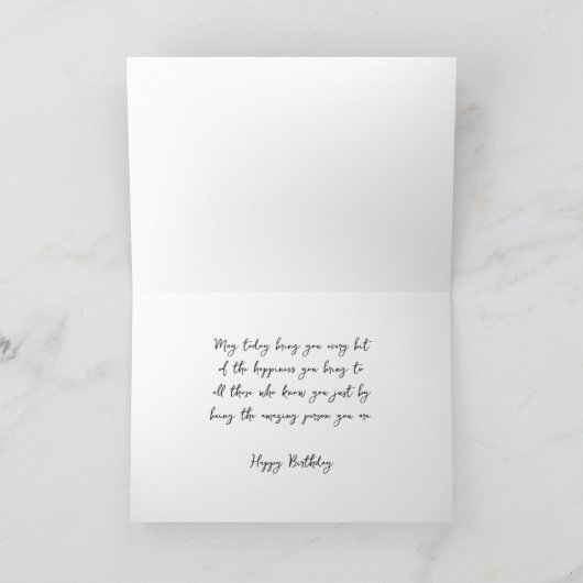 Rosa Vintage Blume Schwester Geburtskarte Karte (Innenseite)