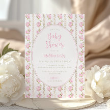 Rosa Vintage-Blumen-Baby-Party