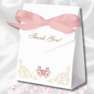 Rosa Vintage Blumen Pfingstrosen Brautparty Geschenkschachtel
