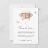 Rosa Vintage-Blumen-Schirm-Baby-Party
