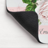 Rosa Vintage, blumengestreift Mousepad (Ecke)