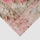 Rosa Vintage Blumengrunge Decoupage Seidenpapier (Detail)