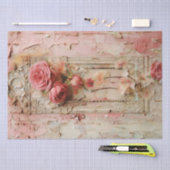 Rosa Vintage Blumengrunge Decoupage Seidenpapier (Handwerk)