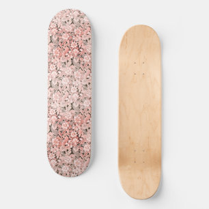 Rosa Vintage Blumenlatte Skateboard