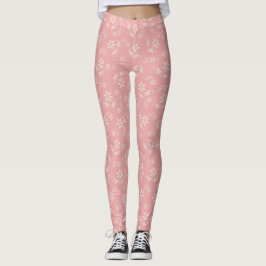 Rosa Vintage BlumenLeggings Leggings