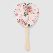 Rosa Vintage Blüte Fächer (Vorderseite)
