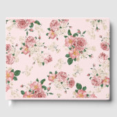 Rosa Vintage Blüte Gästebuch (Vorderseite)