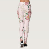 Rosa Vintage Blüte Leggings (Rückseite)