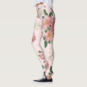 Rosa Vintage Blüte Leggings (Links)