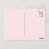 Rosa Vintage Blüte Postkarte (Rückseite)