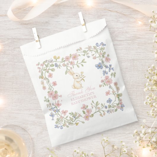 Rosa Vintage Blütendusche Geschenktütchen (Ausgeschnitten)