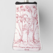 Rosa Vintage botanische Kunst Golf Headcover (Rotieren 90)